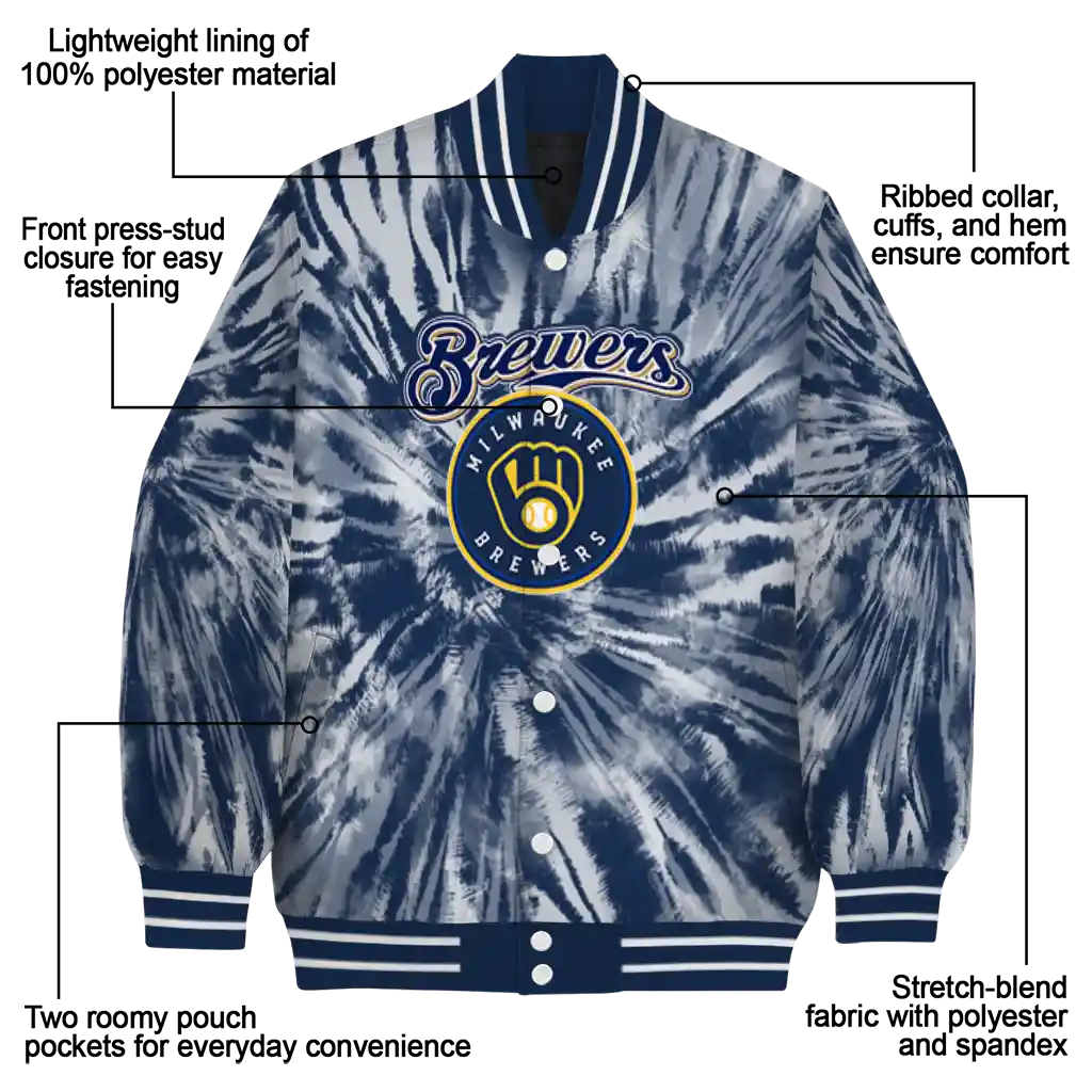 milwaukee brewers dynamic rings navy blue varsity jacket new arrival milwaukee brewers dynamic rings navy blue varsity jacket new arrival
