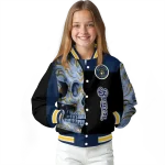 milwaukee brewers fire skull navy blue black varsity jacket best selling