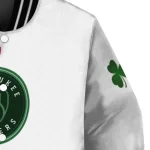 milwaukee brewers four leaf icon white green varsity jacket best selling