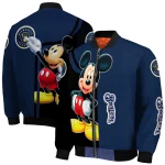 milwaukee brewers mickey mouse navy blue bomber jacket best selling