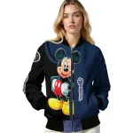 milwaukee brewers mickey mouse navy blue bomber jacket best selling