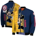 milwaukee brewers minnie mouse navy blue bomber jacket best selling