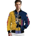 milwaukee brewers minnie mouse navy blue bomber jacket best selling