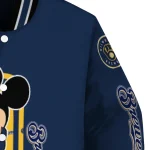 milwaukee brewers minnie mouse navy blue varsity jacket best selling