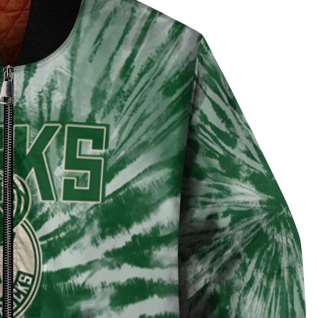 milwaukee bucks dynamic rings green bomber jacket premium grade milwaukee bucks dynamic rings green bomber jacket premium grade
