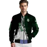 milwaukee bucks edgy scratch effect green black bomber jacket best selling