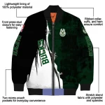 milwaukee bucks edgy scratch effect green black bomber jacket best selling