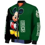milwaukee bucks mickey mouse green bomber jacket best selling