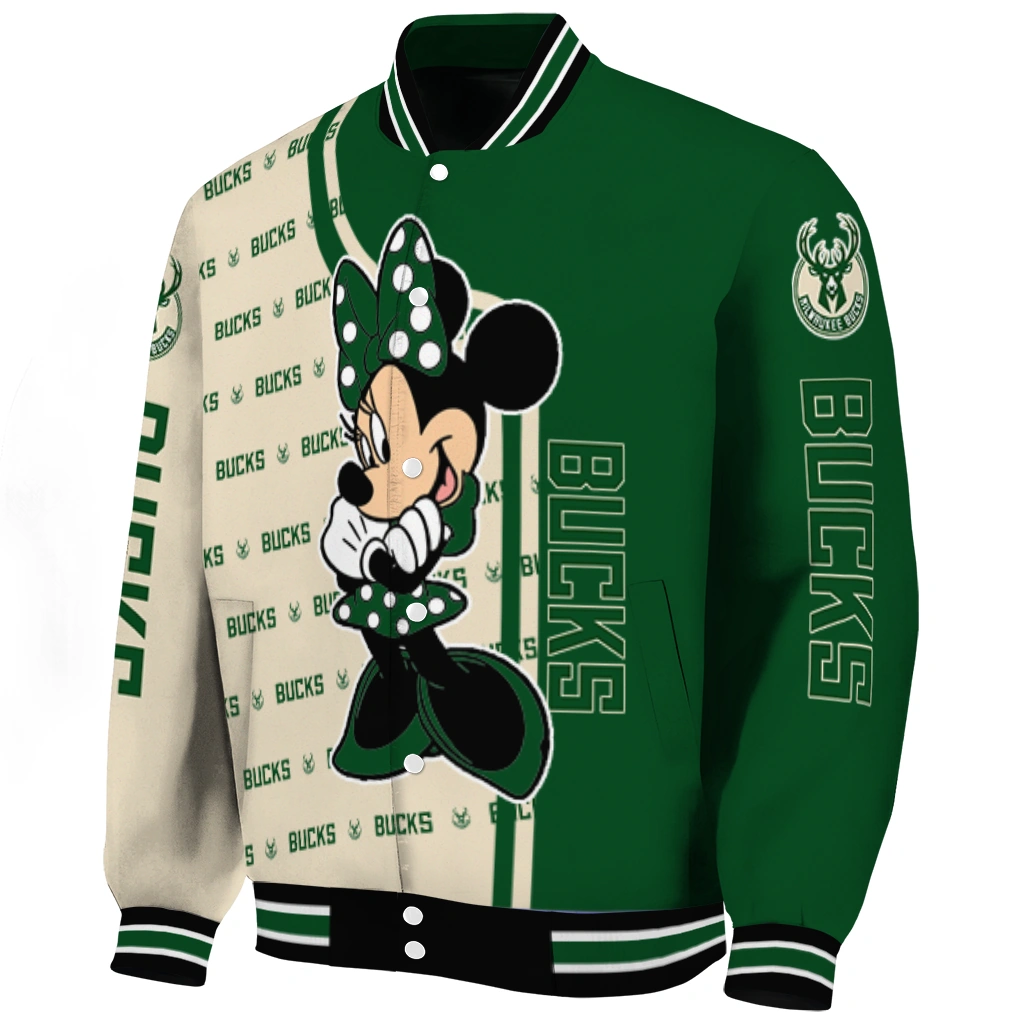milwaukee bucks minnie mouse green varsity jacket best selling milwaukee bucks minnie mouse green varsity jacket best selling