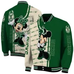 milwaukee bucks minnie mouse green varsity jacket best selling