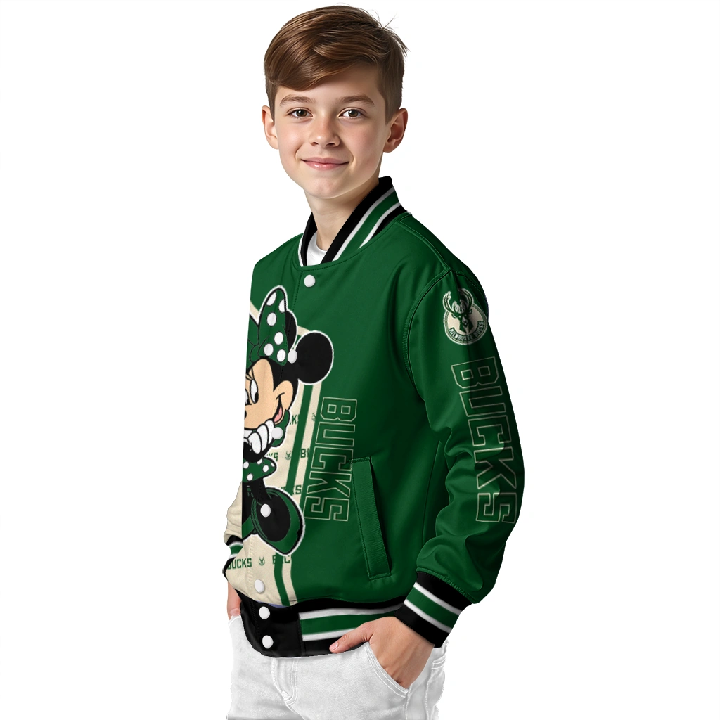 milwaukee bucks minnie mouse green varsity jacket trendy milwaukee bucks minnie mouse green varsity jacket trendy