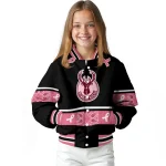 milwaukee bucks pink ribbon black pink varsity jacket best selling