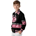 milwaukee bucks pink ribbon black pink varsity jacket best selling