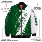 milwaukee bucks ripped bolt green white bomber jacket best selling