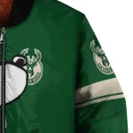 milwaukee bucks snoopy attitude green bomber jacket best selling