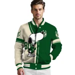 milwaukee bucks snoopy attitude green varsity jacket best selling