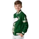 milwaukee bucks snoopy attitude green varsity jacket best selling