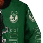 milwaukee bucks spooky grin green bomber jacket best selling