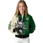 milwaukee bucks spooky grin green bomber jacket best selling