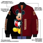 minnesota golden gophers mickey mouse maroon bomber jacket best selling