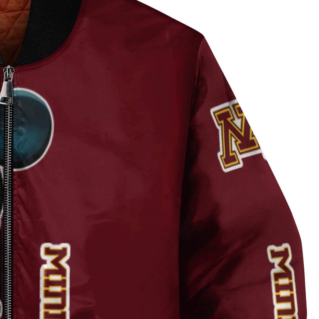 minnesota golden gophers mickey mouse maroon bomber jacket premium grade minnesota golden gophers mickey mouse maroon bomber jacket premium grade