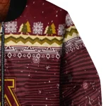 minnesota golden gophers snowy pines maroon bomber jacket best selling