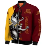 minnesota golden gophers spooky grin maroon bomber jacket best selling