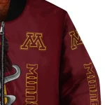 minnesota golden gophers spooky grin maroon bomber jacket best selling
