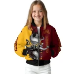 minnesota golden gophers spooky grin maroon bomber jacket best selling