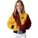minnesota golden gophers urban mark maroon bomber jacket best selling