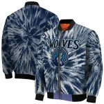 minnesota timberwolves dynamic rings midnight blue bomber jacket best selling