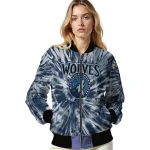minnesota timberwolves dynamic rings midnight blue bomber jacket best selling