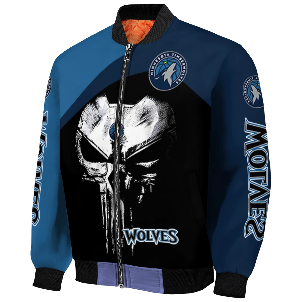 minnesota timberwolves edgy mask midnight blue black bomber jacket fashion forward minnesota timberwolves edgy mask midnight blue black bomber jacket fashion forward