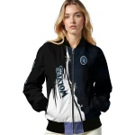 minnesota timberwolves edgy scratch effect midnight blue black bomber jacket best selling