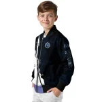 minnesota timberwolves edgy scratch effect midnight blue black bomber jacket best selling