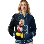 minnesota timberwolves mickey mouse midnight blue varsity jacket best selling