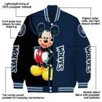 minnesota timberwolves mickey mouse midnight blue varsity jacket best selling
