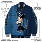 minnesota timberwolves minnie mouse midnight blue varsity jacket best selling