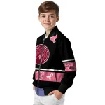 minnesota timberwolves pink ribbon black pink bomber jacket best selling