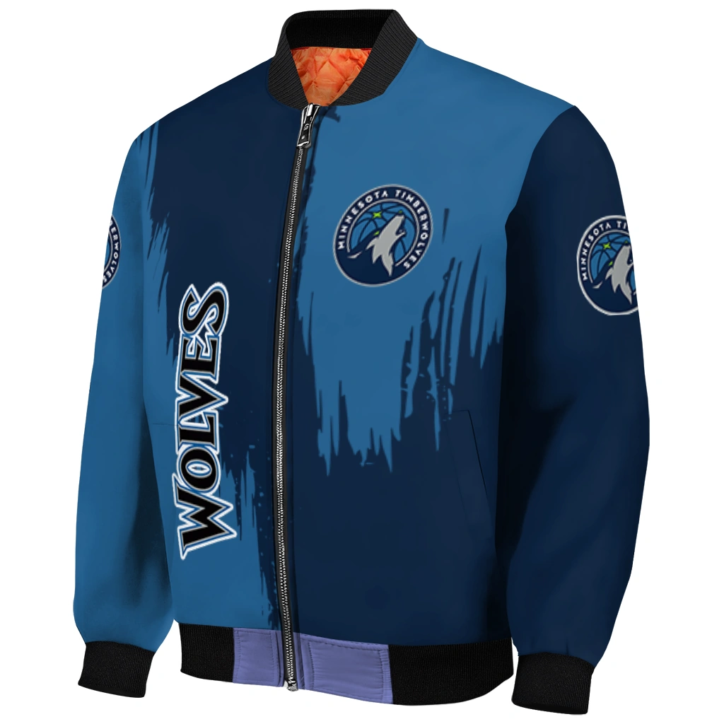 minnesota timberwolves urban mark midnight blue bomber jacket fashion forward minnesota timberwolves urban mark midnight blue bomber jacket fashion forward