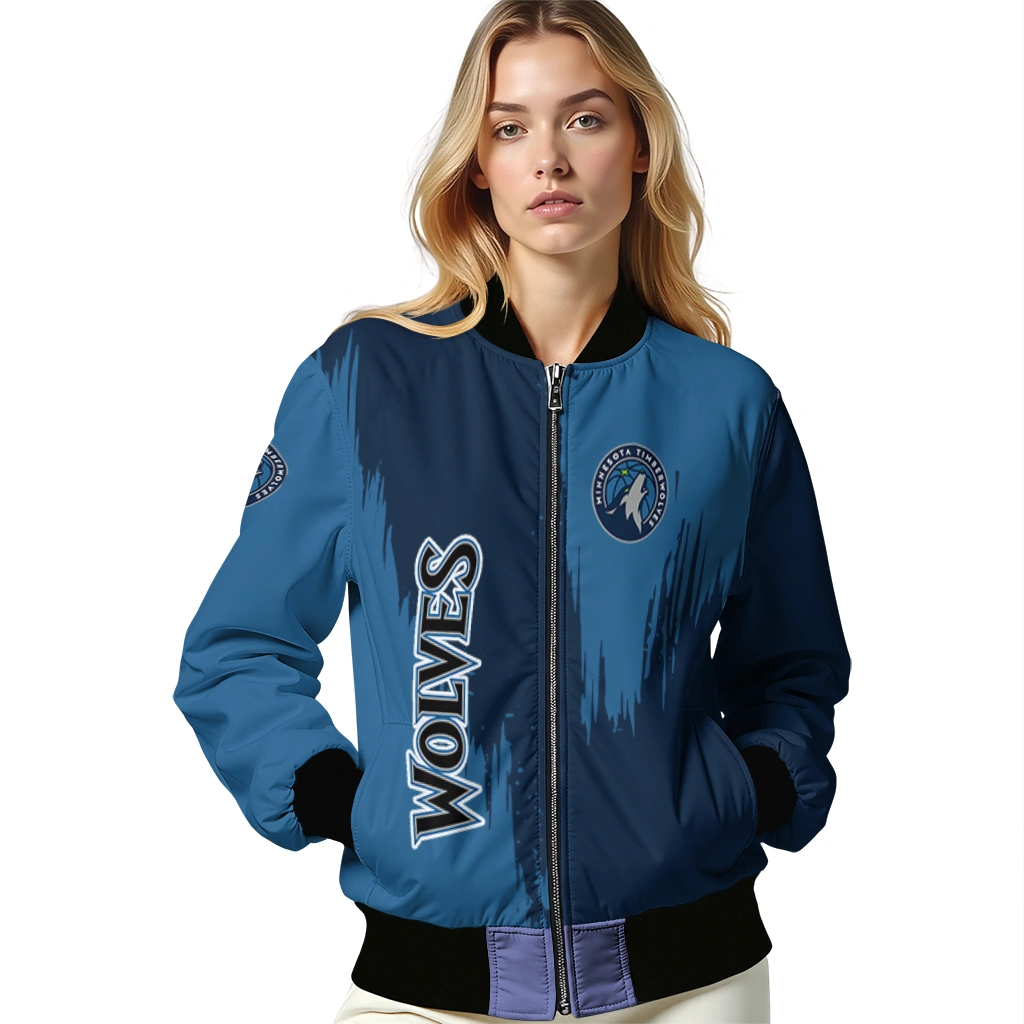 minnesota timberwolves urban mark midnight blue bomber jacket latest model minnesota timberwolves urban mark midnight blue bomber jacket latest model