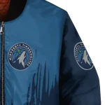 minnesota timberwolves urban mark midnight blue bomber jacket best selling