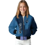 minnesota timberwolves urban mark midnight blue bomber jacket best selling