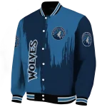 minnesota timberwolves urban mark midnight blue varsity jacket best selling