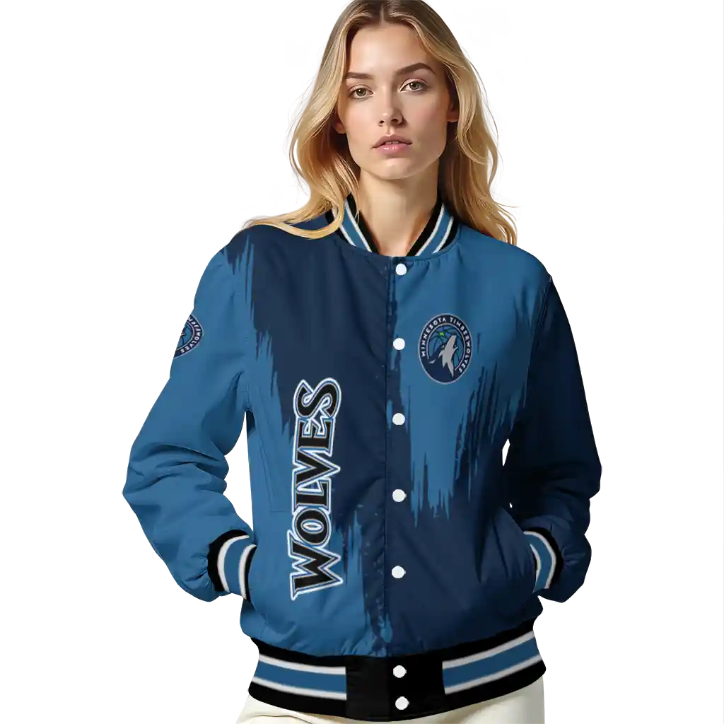 minnesota timberwolves urban mark midnight blue varsity jacket latest model minnesota timberwolves urban mark midnight blue varsity jacket latest model