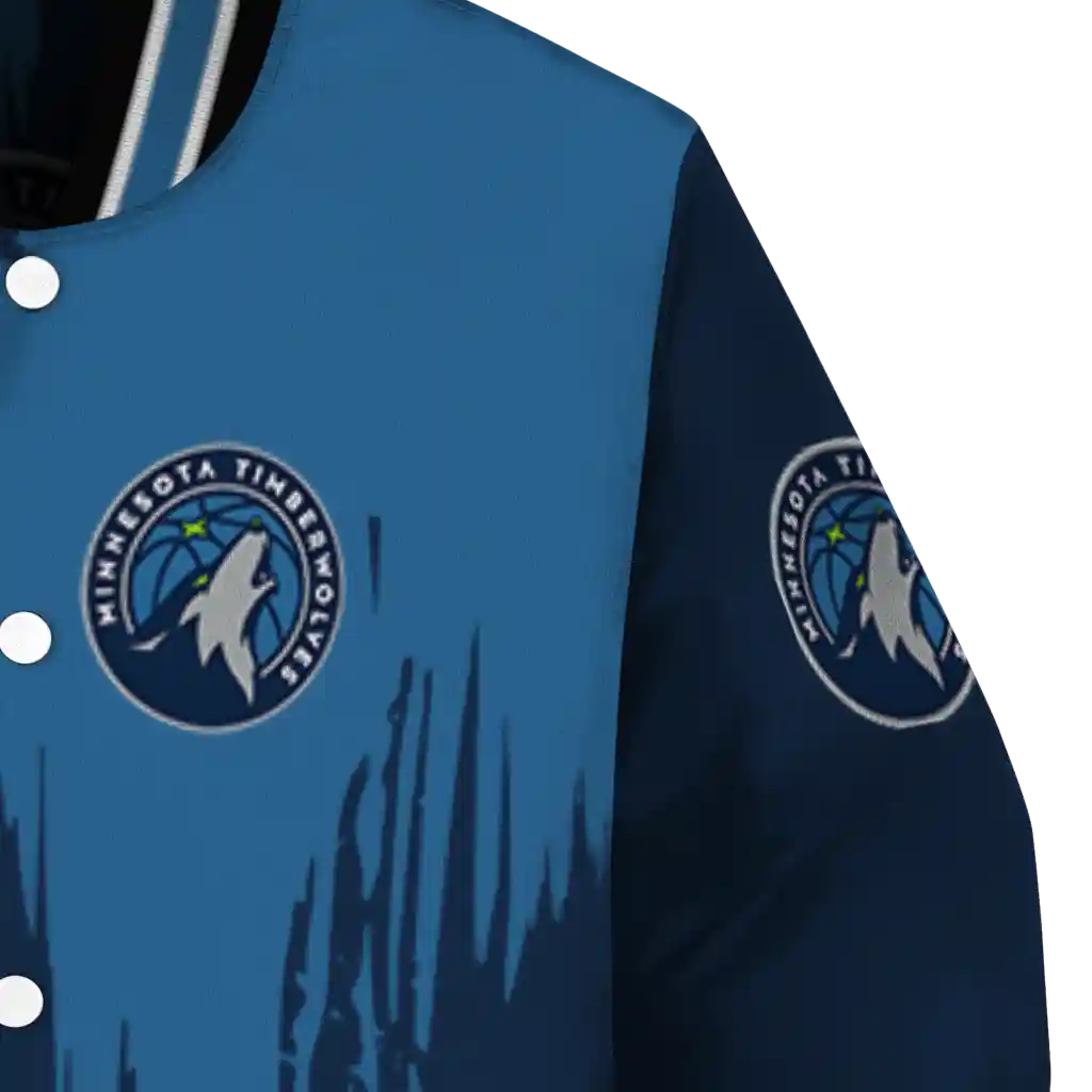 minnesota timberwolves urban mark midnight blue varsity jacket premium grade minnesota timberwolves urban mark midnight blue varsity jacket premium grade