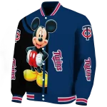 minnesota twins mickey mouse navy varsity jacket best selling
