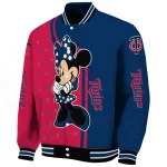minnesota twins minnie mouse navy varsity jacket best selling