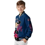 minnesota twins minnie mouse navy varsity jacket best selling