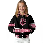 minnesota twins pink ribbon black pink varsity jacket best selling